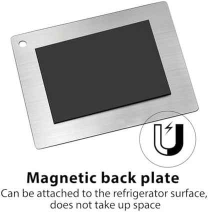 Conversion Chart Magnet for Refrigerator, Stainless Measurement Conversions for Cups, Tablespoons, Teaspoons, Fluid Oz and Milliliters-Silver3