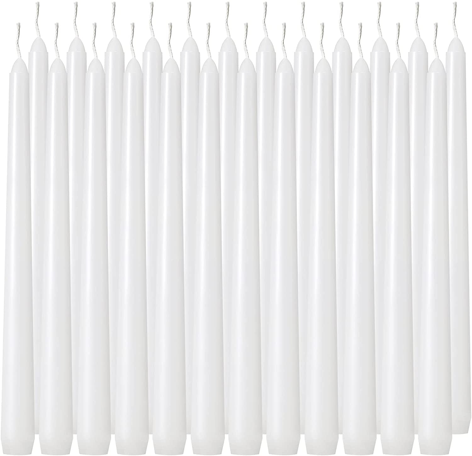 24-pack-tall-white-taper-candles-10-inch-h-dripless-unscented-dinner-candle-smokeless-taper-candles-paraffin-wax-with-cotton-wicks-8-hours-burn-time