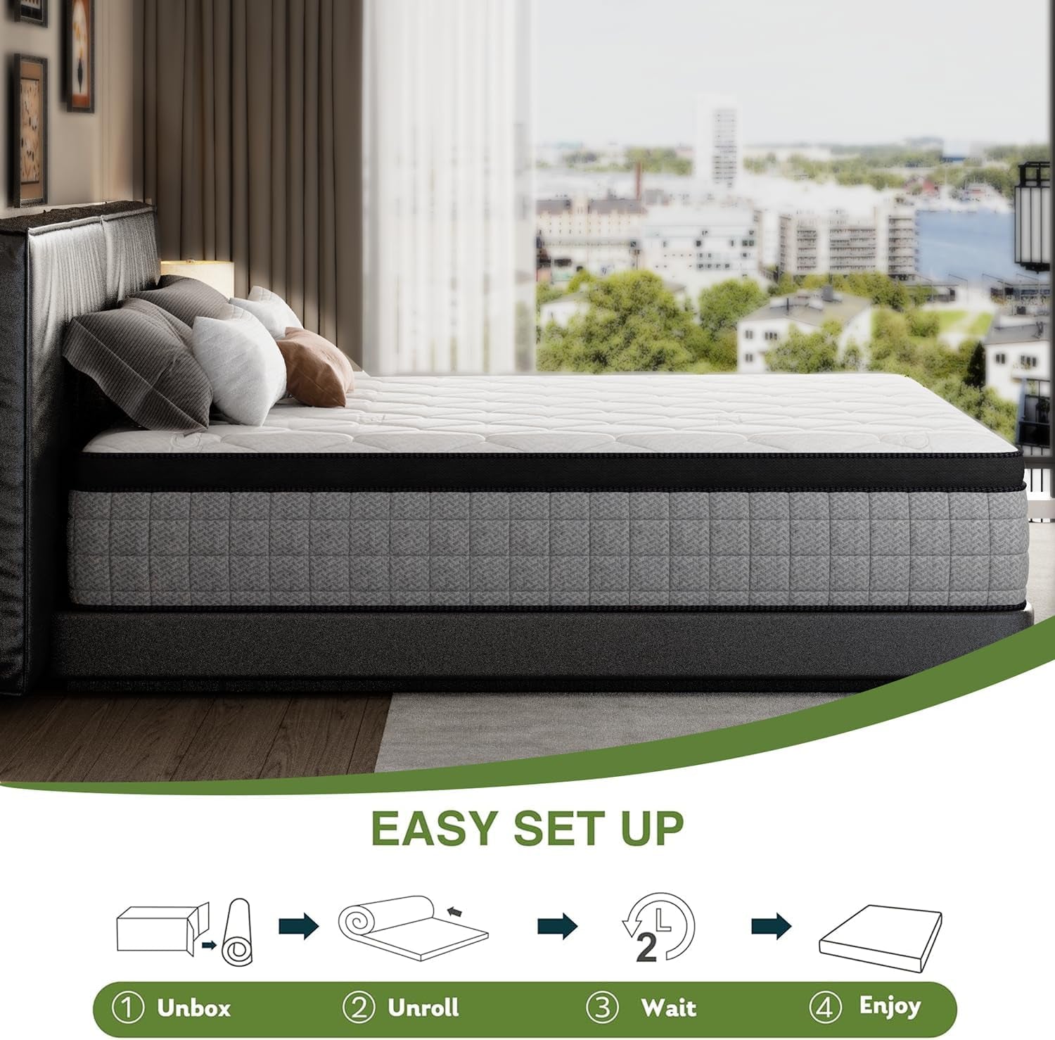 12-inch-full-mattress-memory-foam-and-spring-hybrid-mattress-medium-firmness-lumbar-support-suitable-for-home-bedrooms-and-hotels-boxed-with-pressure-relief-and-sound-insulation-features