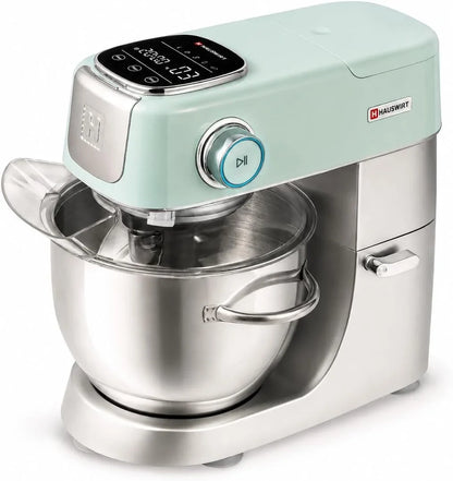 Stand Mixer Silent with LED Touch Screen, 5.3QT XL Large Mixers Kitchen Electric Stand Mixer for Household, 500W DC Motor 11-Speed for Bread Pasta Meat – Lake Green1