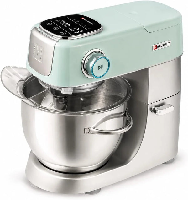 Stand Mixer Silent with LED Touch Screen, 5.3QT XL Large Mixers Kitchen Electric Stand Mixer for Household, 500W DC Motor 11-Speed for Bread Pasta Meat – Lake Green1