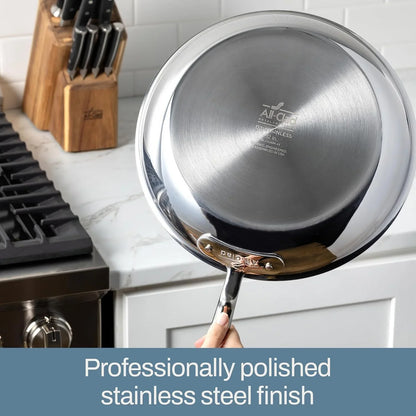 All-Clad D3 Stainless Steel 12" Fry Pan, Made in the USA | the Original Bonded Professional Cookware, Large Frying Pan, Induction Compatible, Oven Safe up to 600F8