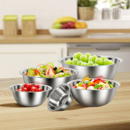 10 Pack Stainless Steel Nesting Mixing Bowl Set 5 Size (4.5, 3,2,1.5,0.7QT)3