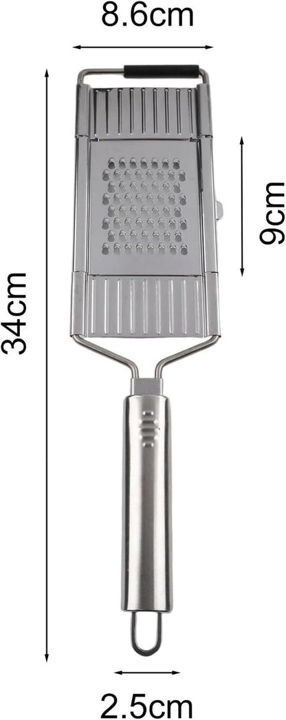Steel Vegetable Slicer Set with Multipurpose Cheese Grater, Onion Chopper, Cabbage Cutter and Hand Peeler, 3-In-1 Compact Kitchen Tool Effortless Slicing,(4Pc)4
