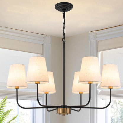 31.5" Dining Room Chandelier with Shades Modern Pendant Lights Kitchen1