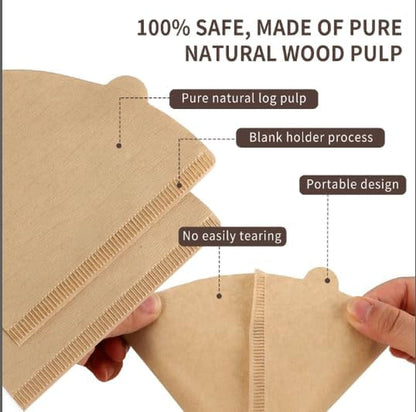 200 Count Coffee Filters #4, Cone Coffee Filter 8-12 Cup, Natural | Unbleached Natural，Cone Coffee Filters3