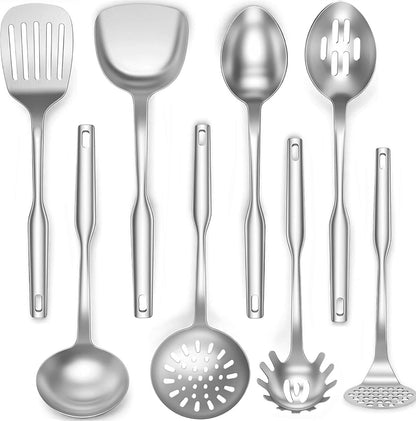 Cooking Utensils Set, 8-Piece Stainless Steel Kitchen Tools for Home1