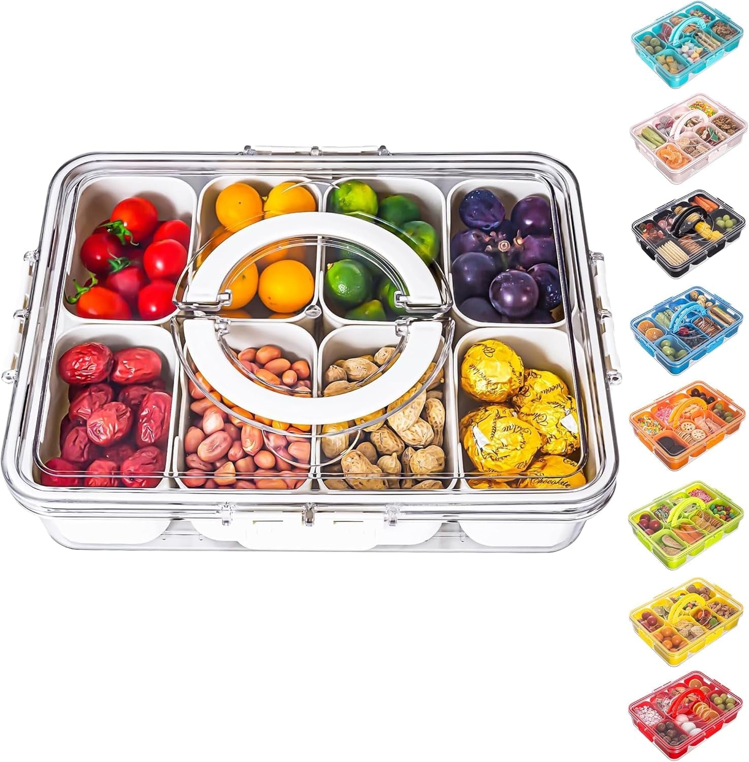 divided-serving-tray-with-lid-and-handle-snackle-box-charcuterie-container-for-portable-snack-platters-clear-organizer-for-candy-fruits-nuts-snacks-perfect-for-party-entertaining