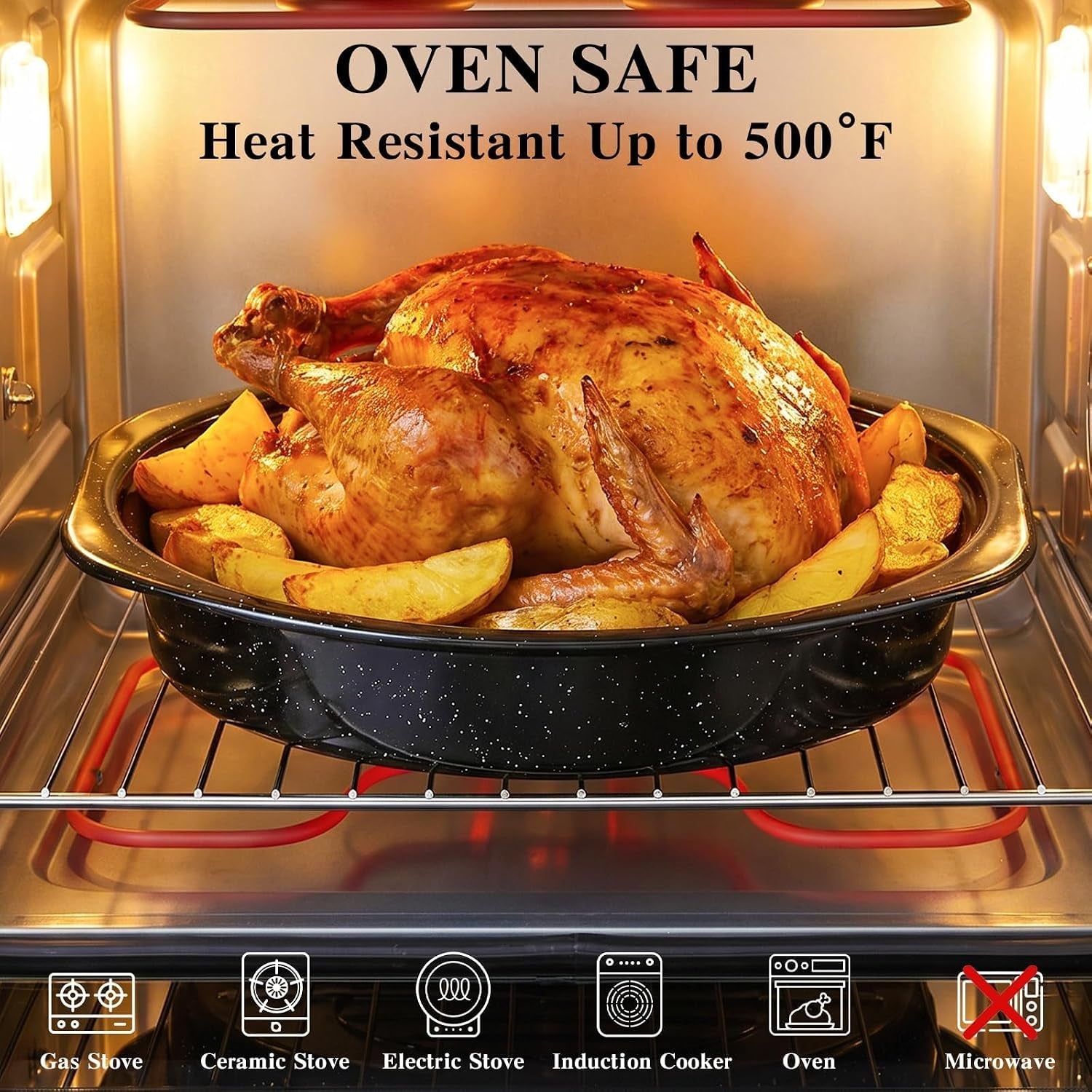 13-inch-small-roasting-pan-with-lid-and-rack-enamel-carbon-steel-roaster-pan-high-temperature-resistance-and-dishwasher-safe-cookware-for-small-poultry-vegetables