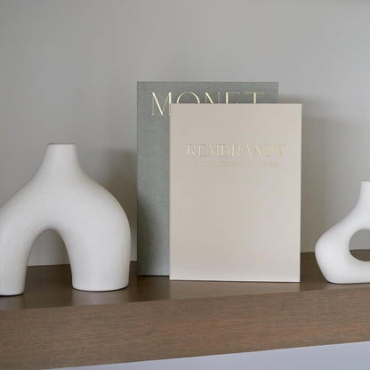 Set of 2 Beautiful Decorative Linen Books - Aesthetic Faux/Fake Books | Modern Home Decoration for Your Coffee Table, Bookshelf or Mantel - Stylish Keepsake Box and Photo Storage Solution7