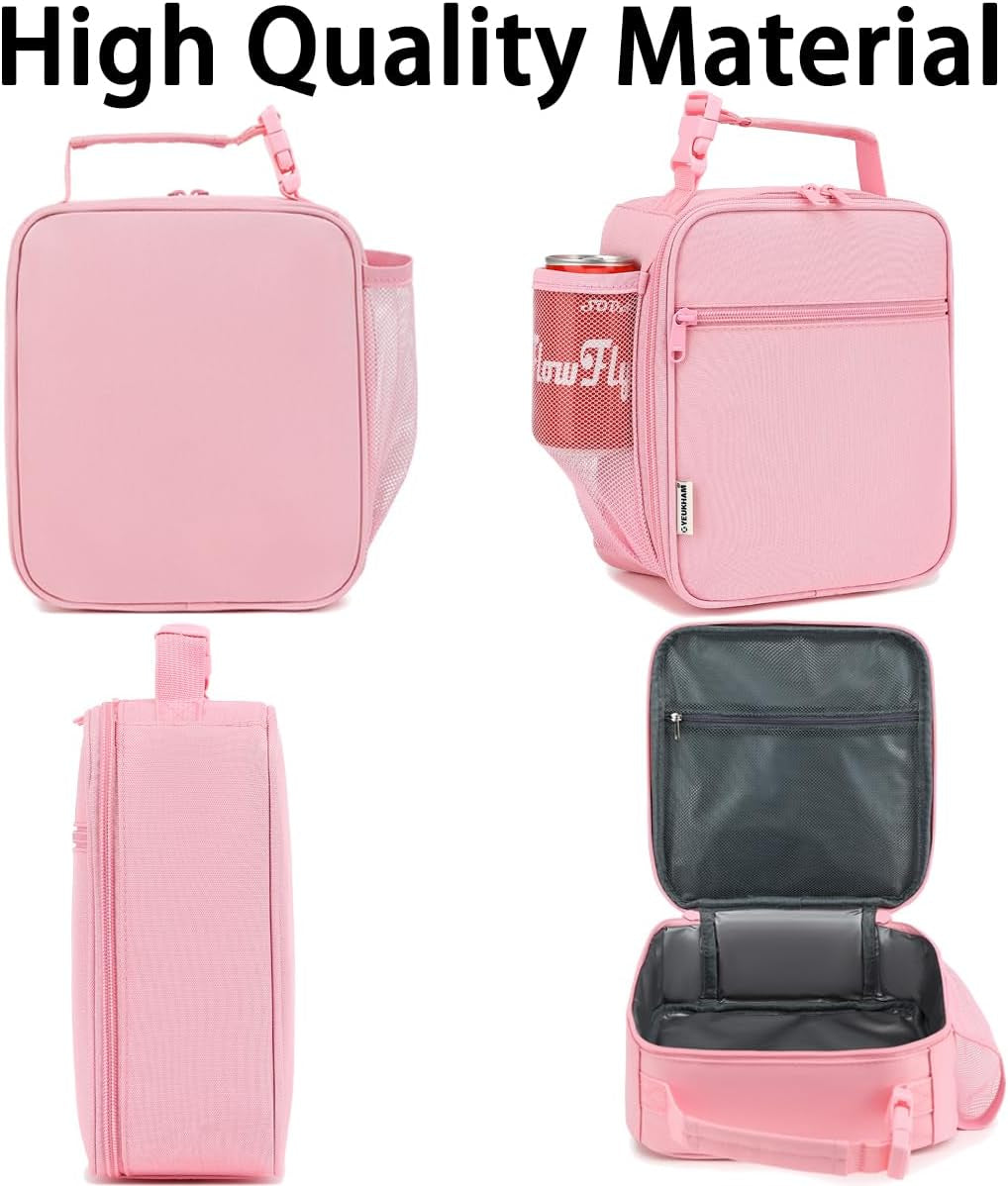 lunch-box-for-kids-boys-girls-men-women-insulated-small-soft-cooler-lunch-bag-kit-for-school-work-picnic-travel-reusable-portable-lunchbox-pink