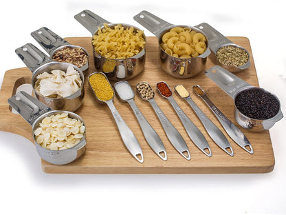 13-Piece Measuring Cups and Spoons Set, 18/8 Stainless Steel, Silver6