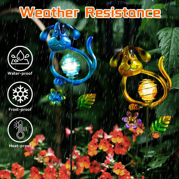 Solar Outdoor Garden Lights,27.4''H Solar Dog Statues Outdoor Lights,Waterproof Solar Decorative Garden Stakes for Lawn Patio Pathway, Solar Lights for outside for Mom,Women,Dog Lovers5