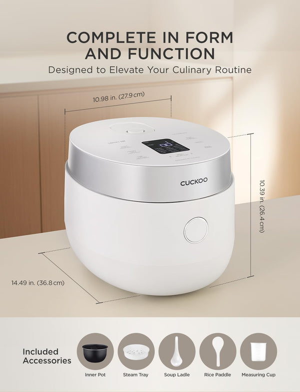 CUCKOO Induction Heating Rice Cooker, 16-Cup Cooked, White, CR-HA0810FW | 8-Cup Uncooked Capacity, Nonstick Inner Pot, 12 Cooking Modes, Ideal for Delicate Grains, Turbo White Rice in 20-33 Minutes9