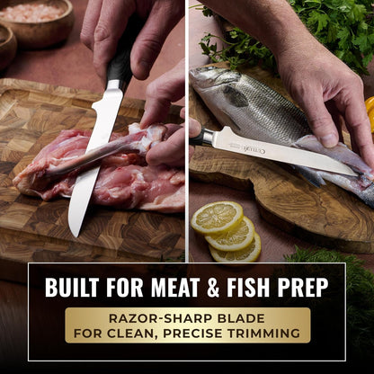 Japanese Boning Knife, 6" for Meat Cutting – Fillet Knife for Fish4