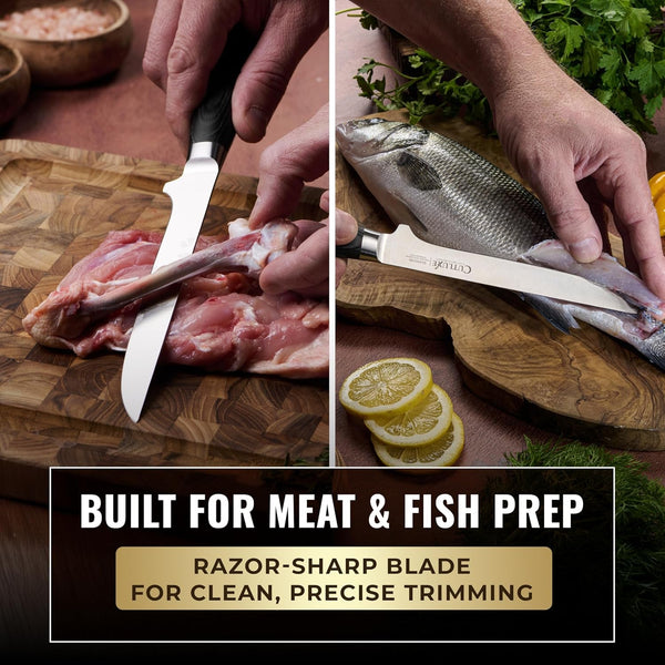 Japanese Boning Knife, 6" for Meat Cutting – Fillet Knife for Fish4