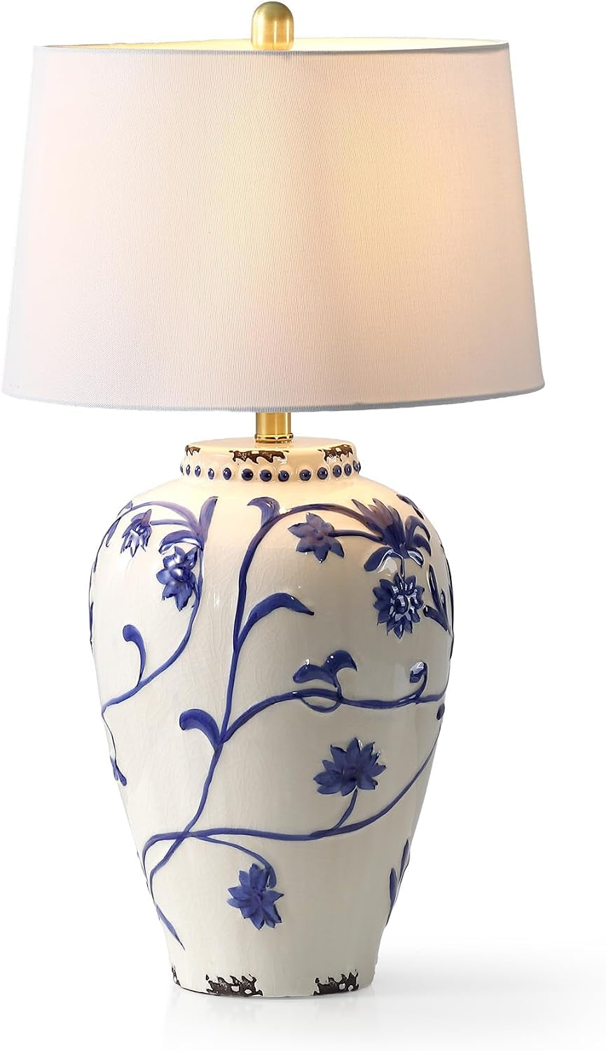tribesigns-27-inch-table-lamp-with-blue-and-white-porcelain-ginger-jar-embossed-floral-ceramic-base-with-fabric-shade-for-living-room-entryway-nightstand-for-bedroom