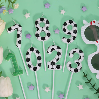 Soccer Theme Number 8 Candle, Soccer Birthday Party Decorations6