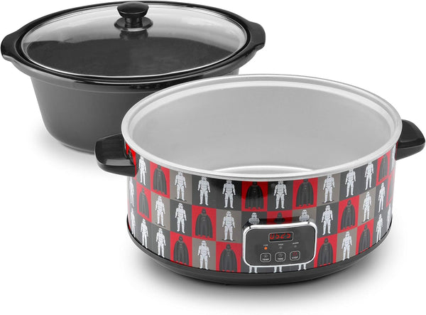 7-Quart Digital Slow Cooker with Sound from Select Brands - Programmable Cooking Time & Temperature - Automatic Keep Warm Setting - Dishwasher-Safe Stoneware Insert | Programmable Slow Cooker with Sound, Automatic Keep-Warm Setting & Dishwasher-Safe Stoneware Insert, Themed for Fans2