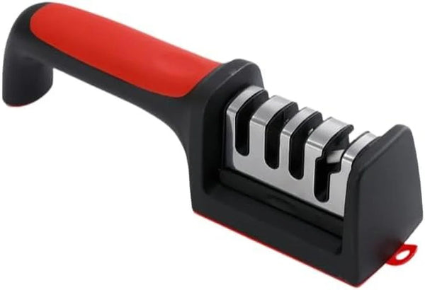 4-Stage Knife Sharpener, Kitchen Tool for Knives & Scissors | Works for Steel & Ceramic Blades, Supports Blade Repair, Restoration and Polishing3