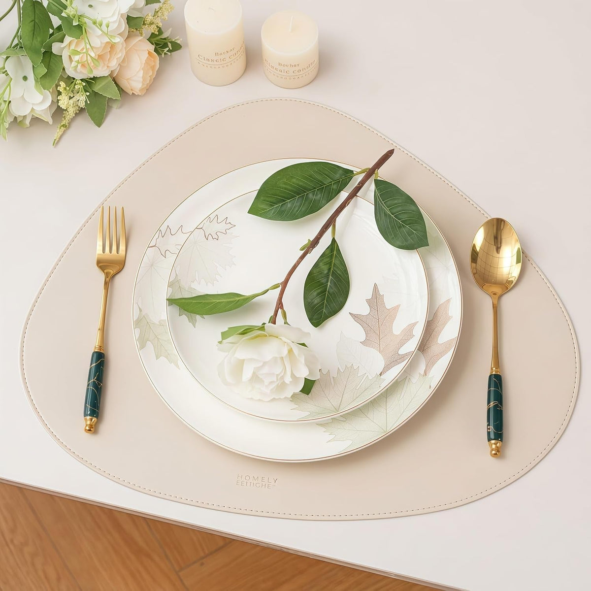 12-piece-bone-china-dinnerware-set-for-4-maple-leaf-gold-trim-gift