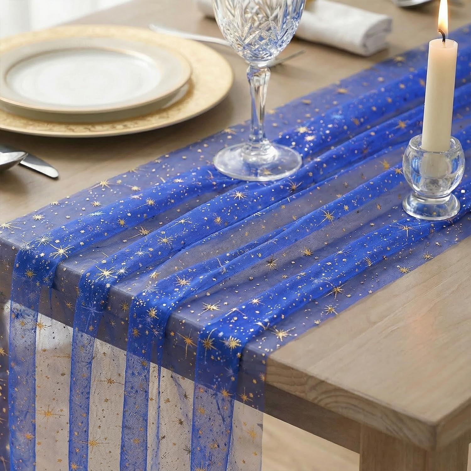gold-stars-dark-blue-gauze-table-runner-120-inch-10ft-reversible-glitter-sheer-dining-wedding-holiday-birthday-table-decor-for-home-party