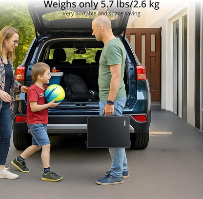 Folding Camping Table, 24"X 16" Adjustable Height Small Folding Table | with Storage Net, Aluminum Compact Folding Table, Lightweight, Portable Table for Outdoor Travel Cooking Picnic, Pure Black7