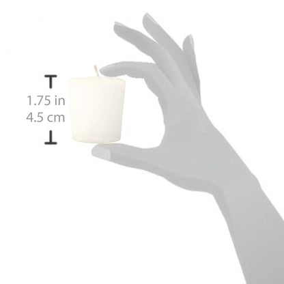 Votive Candles with Orange Clove and Cinnamon Essential Oil White Scented, Peace Pearl, 5.5X3.75X2 Inch (Pack of 6)3