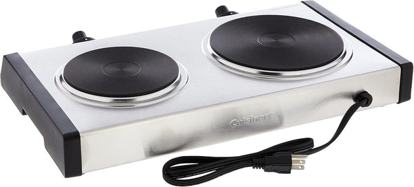 CMW-70 Stainless Steel Microwave Oven, Silver & Cast-Iron Double Burner, 11.5"(L) X 19.5"(W) X 2.5"(H), Silver6