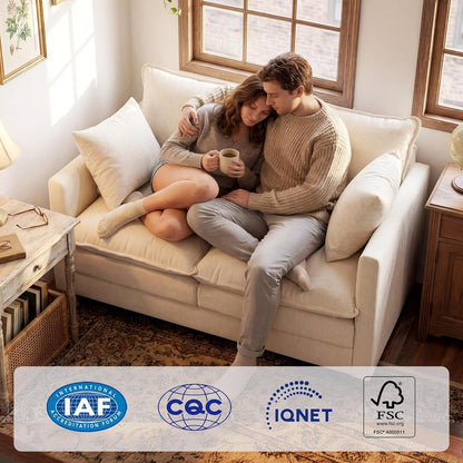 Loveseat Sofa, Cloud Love Seat Couch 3 Layer Cushion for Small Spaces4