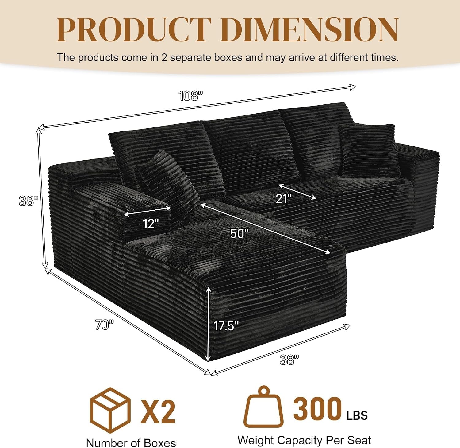 108-l-shaped-boneless-sectional-couches-for-living-room-wide-armrest-deep-seat-memory-foam-assembly-free-modern-comfy-corduroy-fluffy-cloud-sofa-with-left-chaise-black