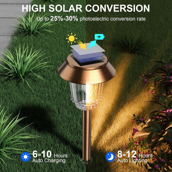 Solar Pathway Lights Outdoor, 6 Pack Solar Light Outdoor Waterproof3