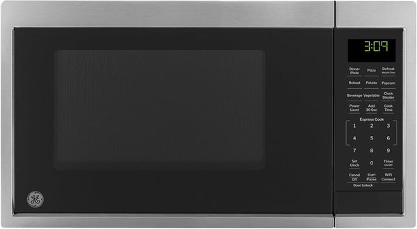 GE Smart Countertop Microwave Oven, 900 Watt, 0.9 Cu. Ft., Stainless Steel | 7 Convenience Cook Settings, One-Touch Controls, Child Lock Technology, Glass Turntable, for Kitchen, Dorm, Office, Apartment1