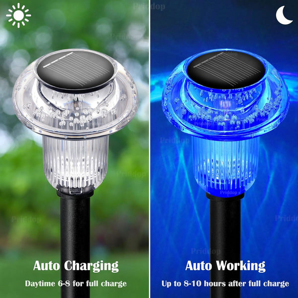 Solar Christmas Lights Outdoor Waterproof 8 Pack Color Changing LED4