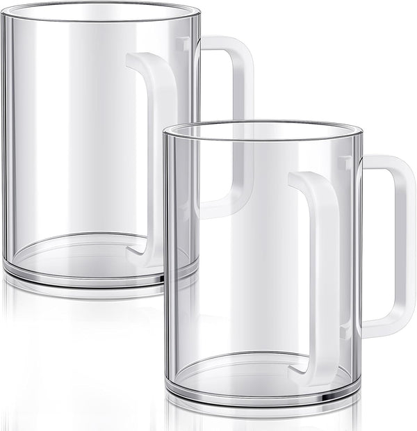 2 Pcs Judaica Hand Washing Cup Jewish Netilat Yadayim,White Handle1