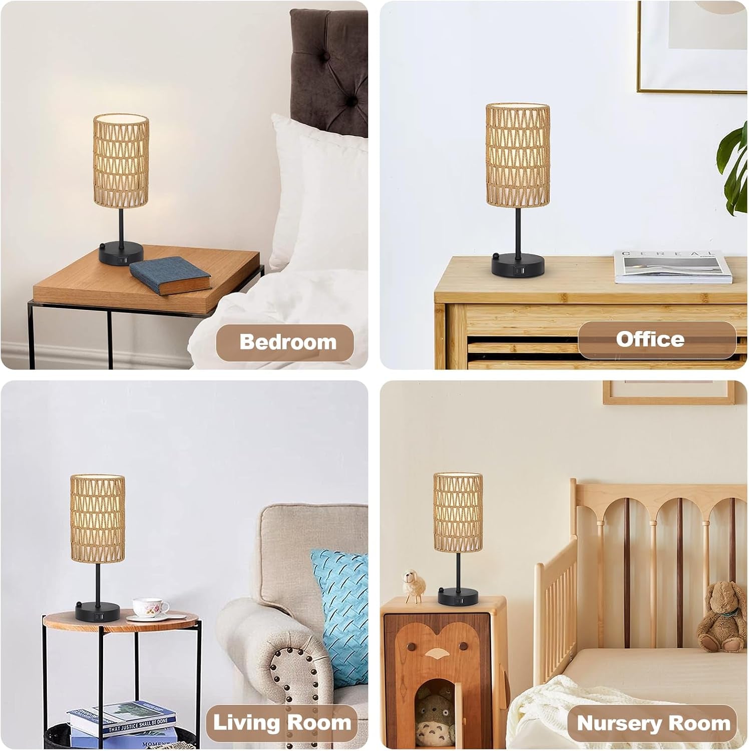 touch-table-lamp-for-bedroom-with-bulb-boho-small-desk-lamp-for-living-room-with-rattan-linen-shade-3-way-dimmable-bedside-table-lamp-for-nightstand-with-usb-charging-port-phone-stand-for-office