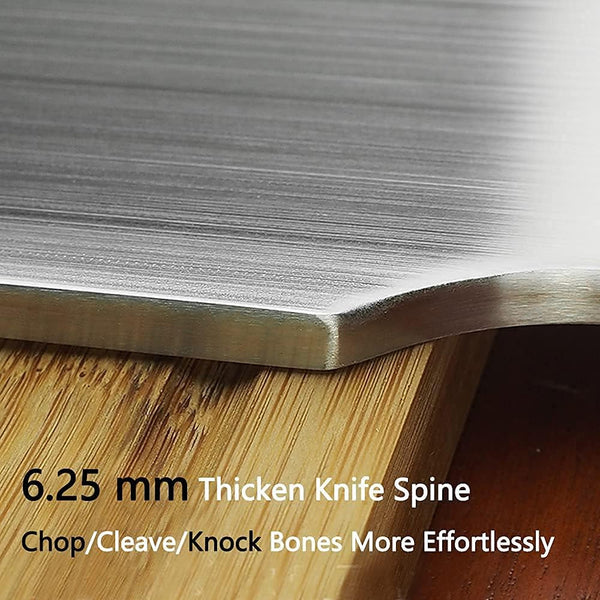 Meat Cleaver Butcher Axe Bone Chopper Heavy Duty - 6.3'' Bone Cutting Knife Bone Breaker, Stainless Steel Thicken Blade & Pear Wood Handle, Slaughterhouse Looks Manly,2025 Gifts5
