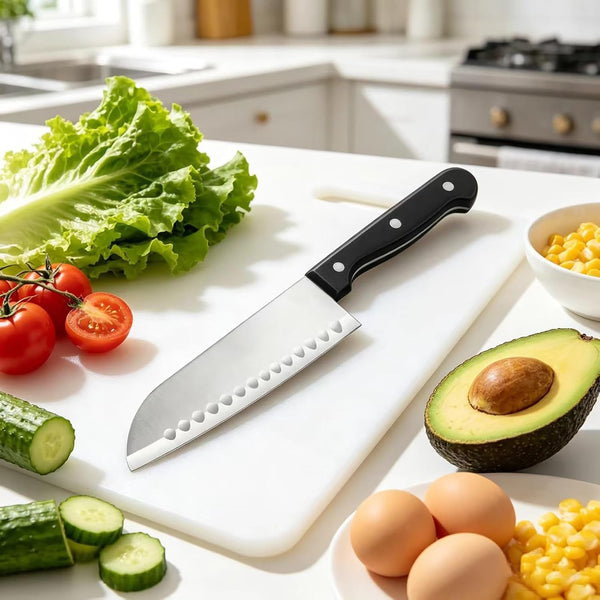 Kitchen Knife, 7 Inch Chef Knife, Ultra Sharp Santoku Knife, Chef'S Knife7