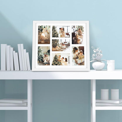 7 Openings for 4X6 Collage Picture Frame,Solid Wood/Glass2