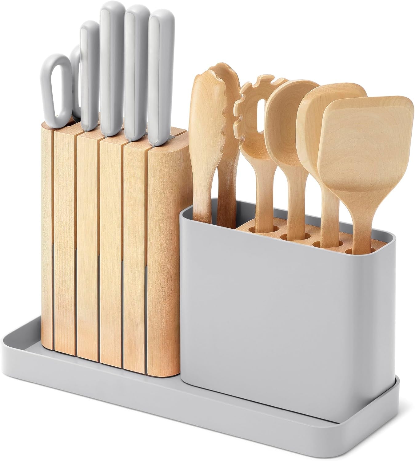 caraway-14-piece-kitchen-prep-tool-set-with-knives-utensils-knife-set-wooden-utensil-set-made-with-premium-german-steel-blades-fsc-certified-birch-wood-non-toxic-materials-grey
