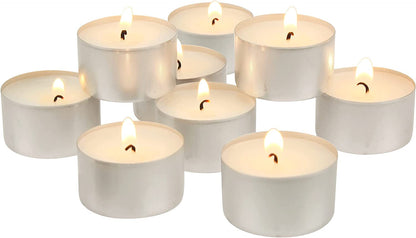 Unscented Long Burning White Tealight Candles, Bulk Pack, 6-7 Hour Burn Time, Smokeless Tealights for Parties, Weddings, Home, 100 Count1