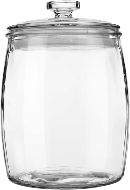 Wide Mouth Glass Jar with Airtight Lid, 1/2 Gal Clear Container1