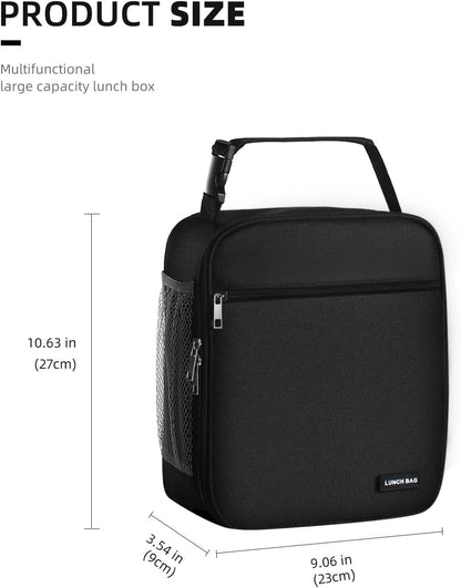 Lunch Box Lunch Bag for Men Women Insulated Lunchbox Lunch Bags for Work Picnic Travel (Black)2