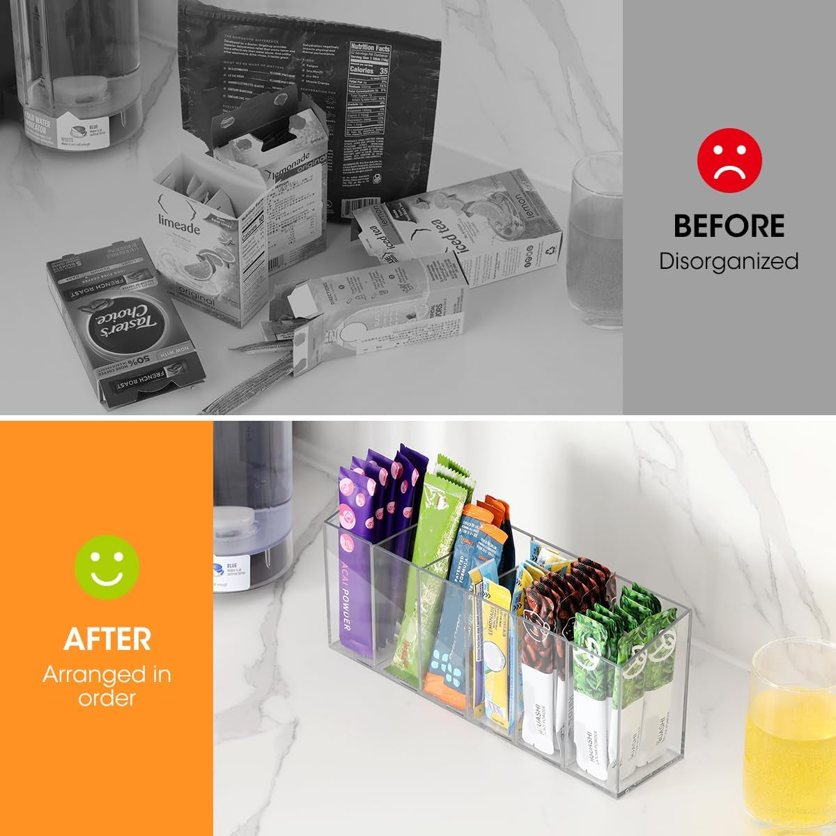 drink-packet-organizer-water-drink-packet-holder-with-removable-divider-water-flavor-packet-organization-container-for-kitchen-organizers-and-storage-6-compartments