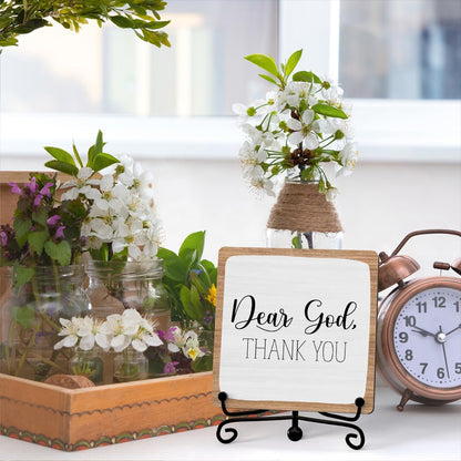 Home Decor, Farmhouse Shelf Table Decor, Christian Office Home Décor Accents for Living Room Mantle Coffee Bar Bookshelf Kitchen Entryway (B20)3