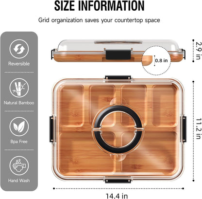 Portable Charcuterie Boards with Lid, Cheese, Veggie & Snack Tray | Clear Lid Keeps Food Fresh, Travel Portable Board for Kitchen, Picnic and Party, House Warming Gifts New Home3