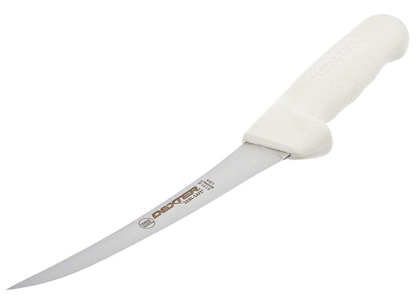 Dexter-Russell S131F-6PCP 6" Curved Boning Knife | Sani-Safe Series | Stainless Steel Blade | White Textured Grip-Tex Plastic Handle | Slip-Resistant | Made in USA1