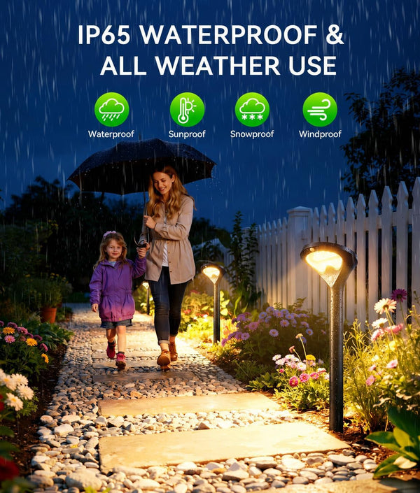 Solar Pathway Lights Outdoor with Motion Sensor, 6 Pack Security Solar Garden Lights, 400LM Bright Leds, Larger Glass Panel, 3 Modes Waterproof Path Lights for Yard Patio Walkway Driveway8