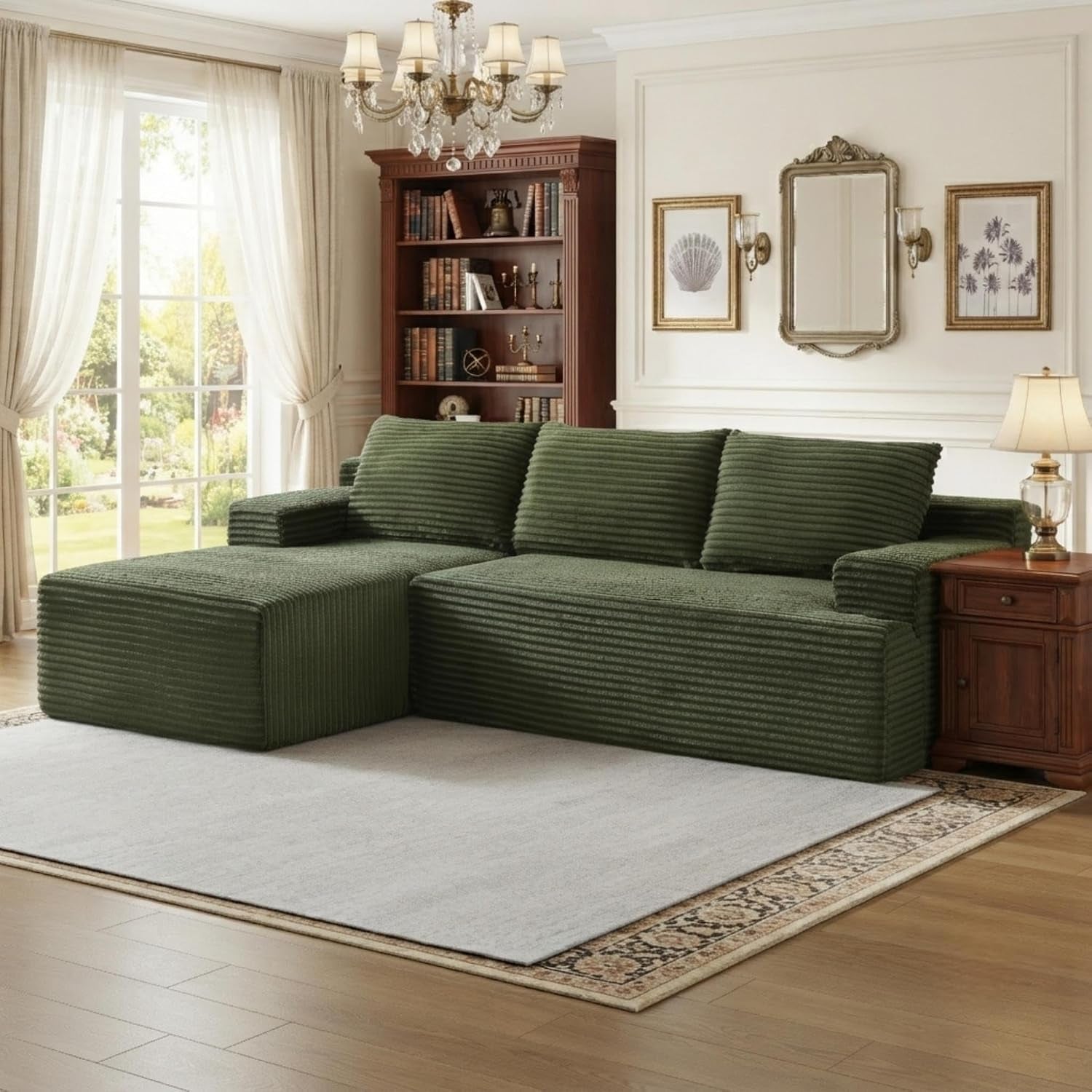 96-boneless-sectional-cloud-couches-with-left-facing-chaise-lounge-for-living-room-fluffy-l-shaped-memory-foam-compressed-modular-sofa-with-deep-seat-green-corduroy-corner-couch