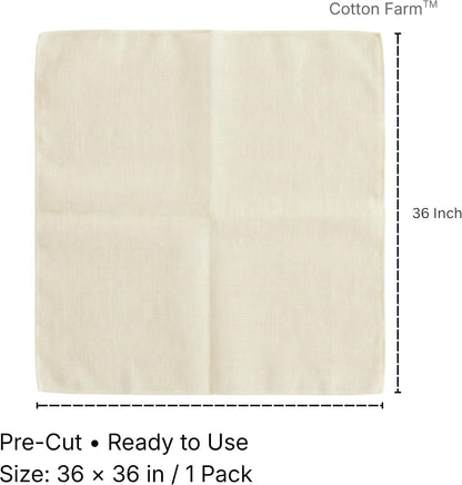 Cotton Farm Grade 100 XL Cheese Cloth for Straining & Cooking; 36X36 Inch; 100% Unbleached Cotton Cheesecloth; Reusable with Finished Edges, Butter Muslin7